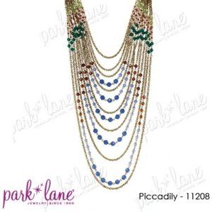 Park Lane Piccadilly Necklace - Topaz, Sapphire, Celadon, Emerald, Amber Crystal